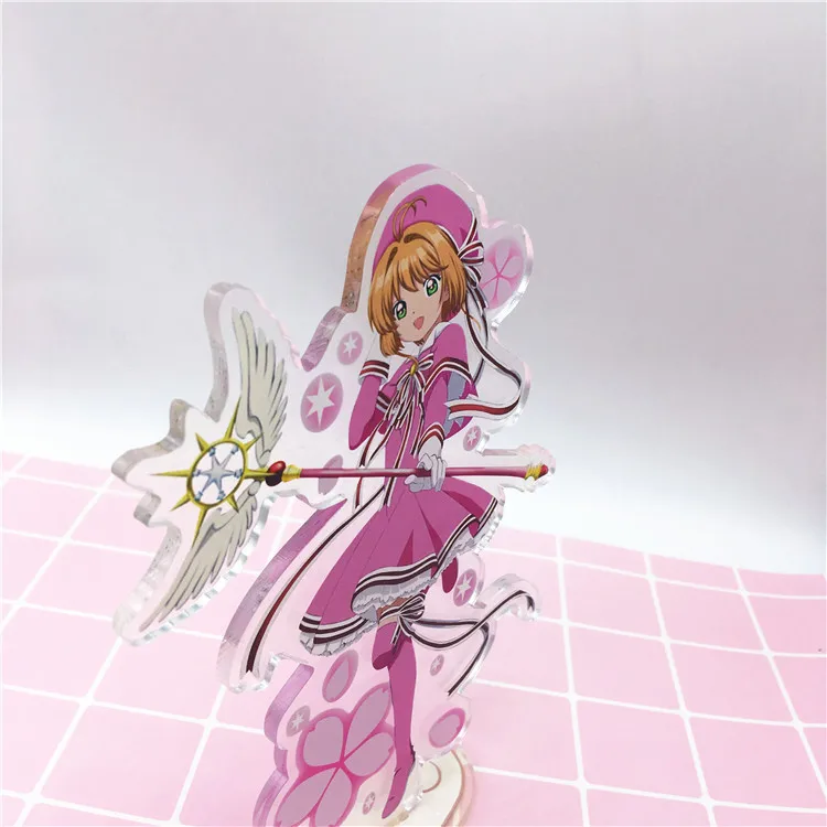 Аниме Cardcaptor Sakura акриловая модель на подставке игрушки Сакура фигурку подвесные 15