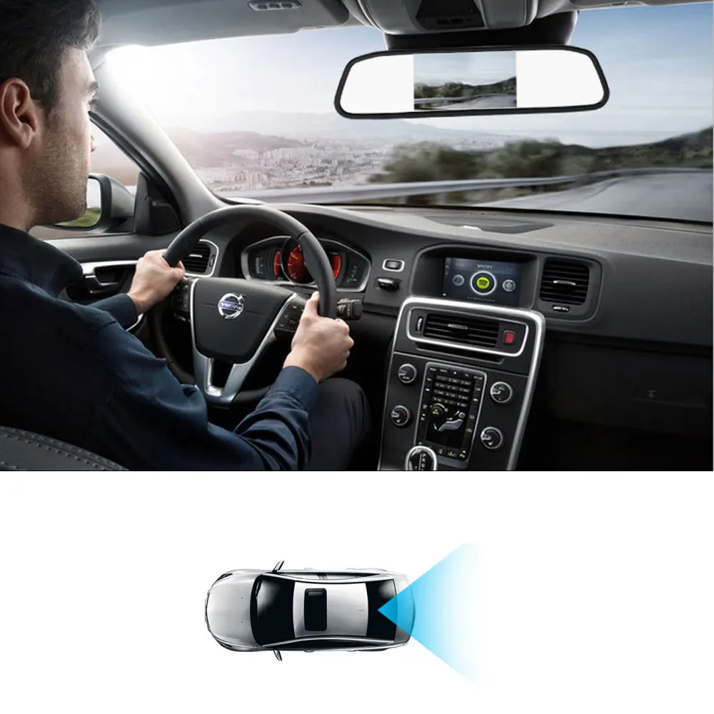 Автомобильная камера заднего вида 4 3 &quotTFT lcd Автомобильный зеркальный монитор