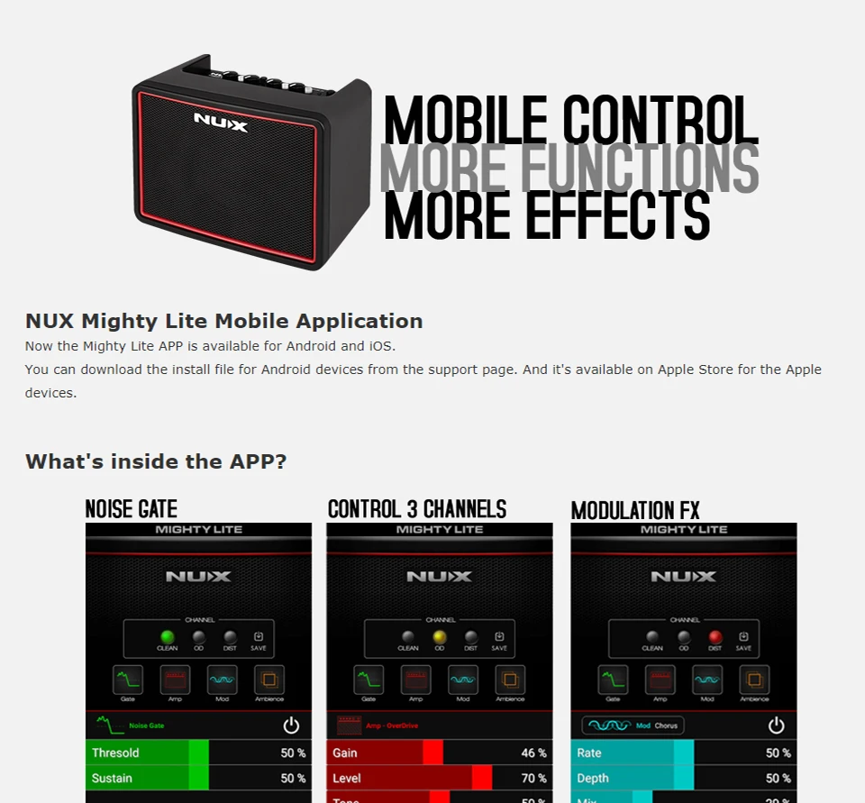 NUX Mighty Lite BT мини настольный гитарный усилитель портативный Bluetooth мульти цифровой реверберации задержка гитарный усилитель с барабаном машина