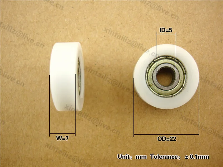 [F0522-7] 10 шт. 625zz 625 подшипник с покрытием POM роликовые колеса плоского типа пластиковые Роликовые Раздвижные двери окна колеса 5*22*7 мм 0522K