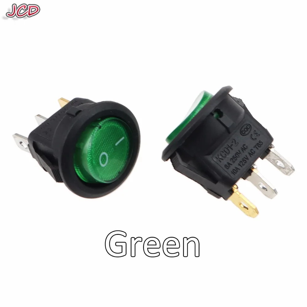 JCD микро-выключатель светодиодный светильник круглый рокер для автомобиля лодки