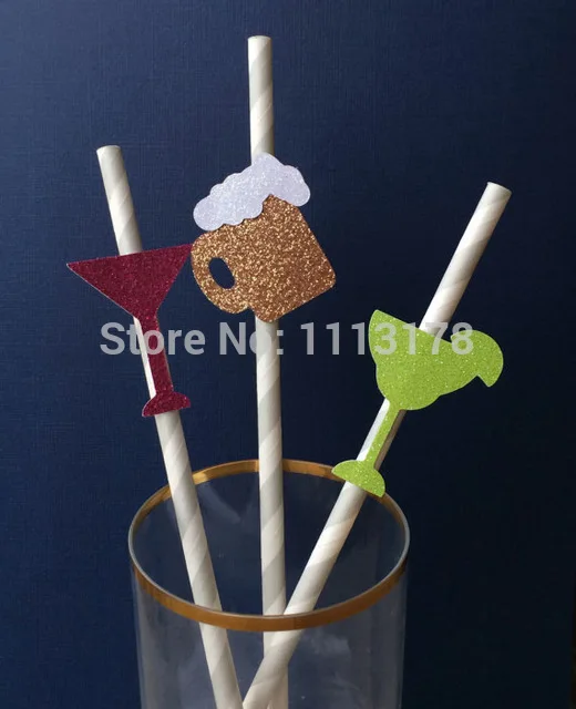 

fashion bridal Bachelorette Party Straws Stripe Paper Straws - wedding, engagement, birthday, baby shower, tea party straws