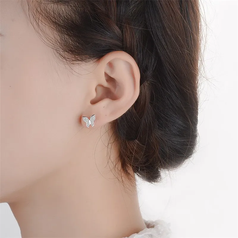 Женские серьги гвоздики из серебра 925 пробы с фианитами|stud earrings|earrings forearrings for women |