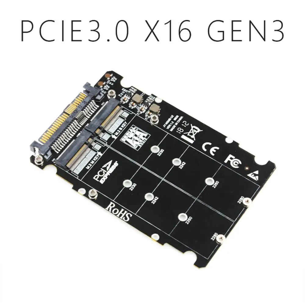 NGFF M.2 SSD M ключ к U.2 адаптер 2 в 1 M2 NVMe SATA-Bus к PCI-e U.2 SFF-8639 адаптер PCIe M2 конвертер для настольных ПК
