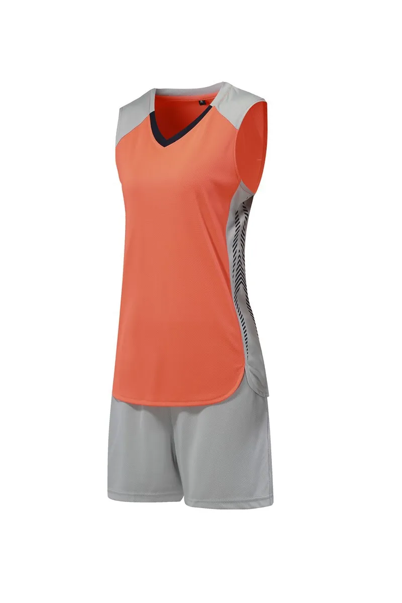 A819 women orange Новое поступление, мужские и женские майки для волейбола, наборы, пустая форма для волейбола, командная спортивная одежда, спортивные костюмы, одежда с принтом - Цвет: A819 women orange