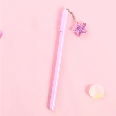 07 1 Pcs/Lot Pink Star pendant gel pen kawaii stationery writing pens canetas material escolar office school supplies - Цвет: 07