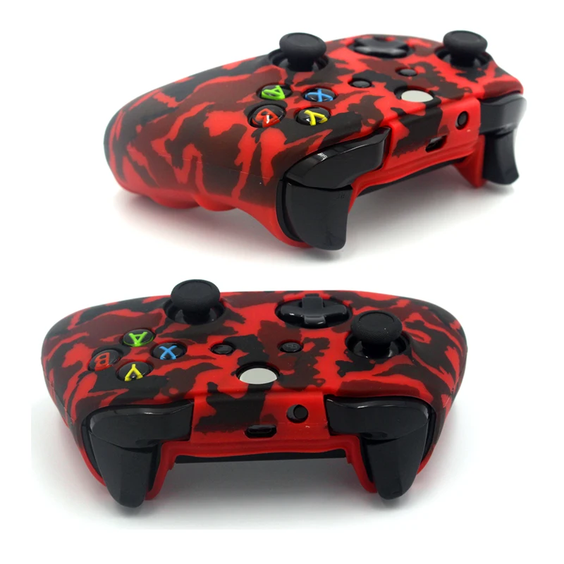 JIE LI Противоскользящий Камуфляжный Цветной силиконовый чехол для xbox ONE S X контроллер армейский Камуфляжный стиль