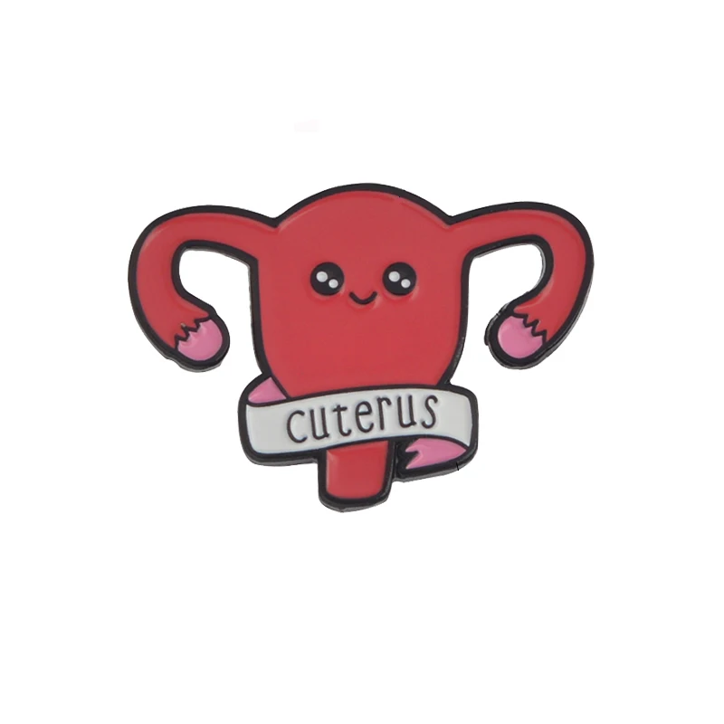 Cuterus эмалированная металлическая брошь красный мультяшный женский значок на