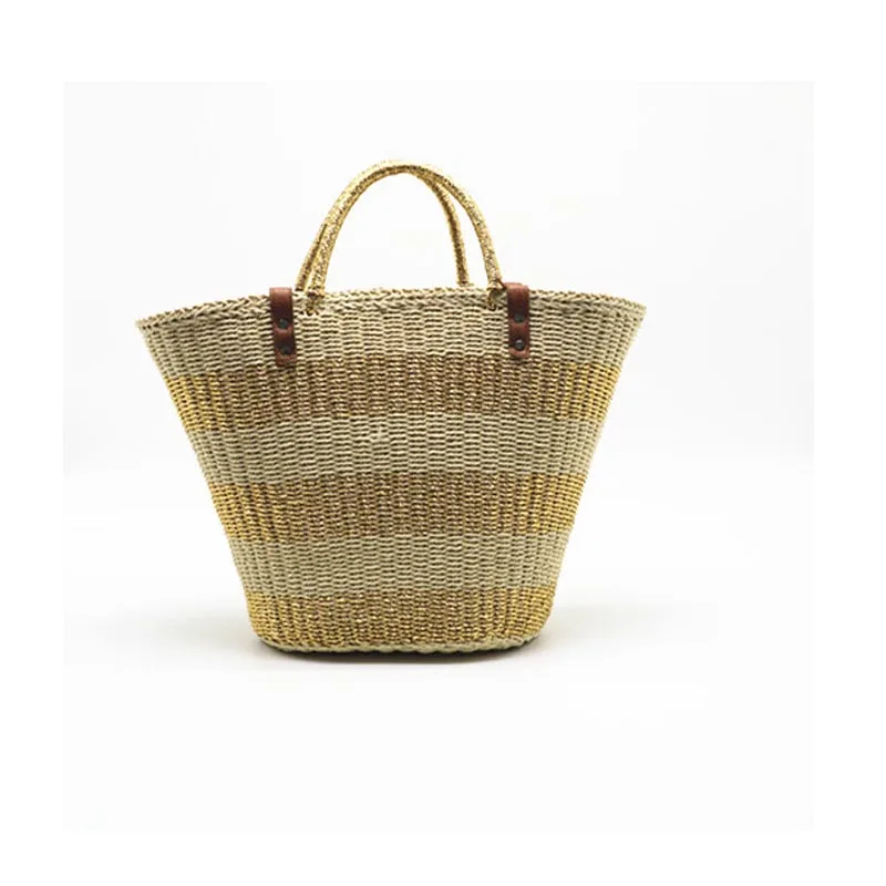 Женская соломенная сумочка высокого качества золотистая серебристая бумажная