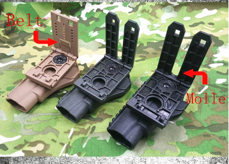 Кобура Glock 17 19 22 23 31 32 черная с Рельсом 20 мм Военная Тактическая легсветильник