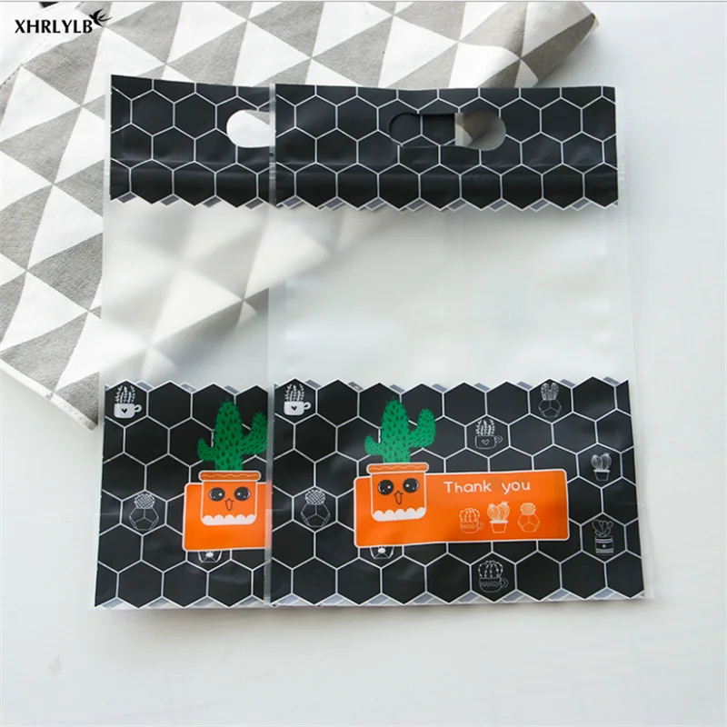 XHRLYLB10pc Сетка Красный Ins ветер кактус черно белый клетчатый Снежинка четкая сумка