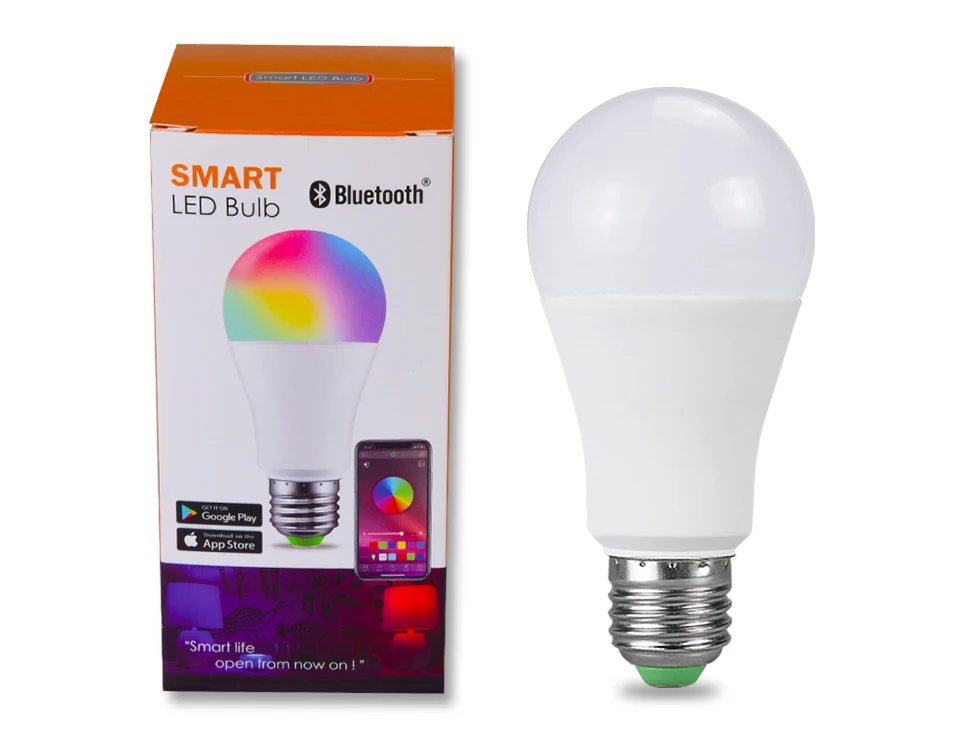 С регулируемой яркостью Bluetooth APP Управление RGB светодиодный лампы E27 RGBW/RGBWW AC85-265V Беспроводной светодиодный светильник ИК-пульт дистанционного управления Управление смарт-лампа для дома