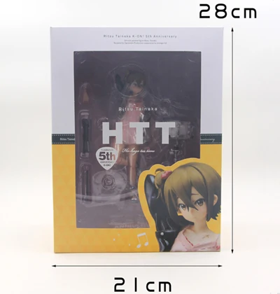 5th Юбилей Azusa Nakano K-ON аниме Рисунок akiyama Mio рицу тайнака ПВХ 1/8 девочка играть музыкальная модель игрушки полностью из коллекций - Цвет: Ritsu with colorbox
