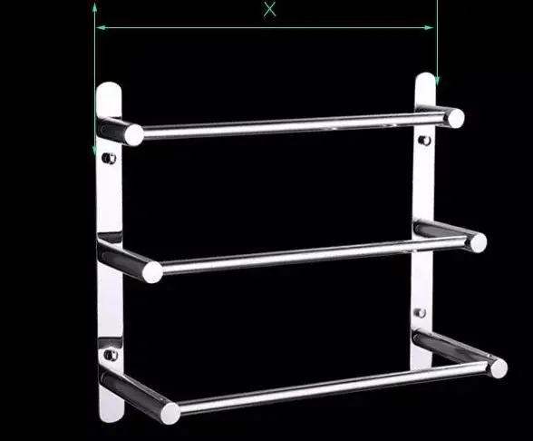 Вешалка для полотенец из нержавеющей стали 304 длина 60 см|towel rack|bathroom towel rack3 rack |