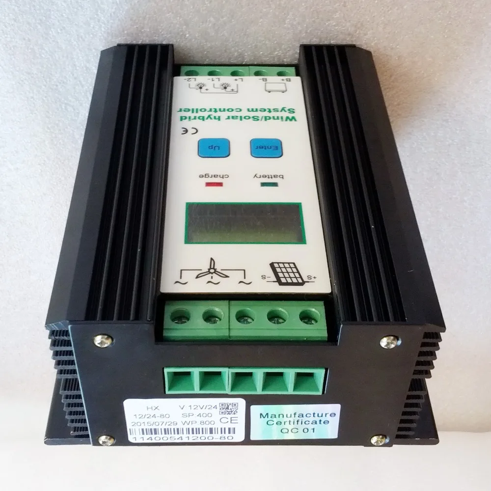 Kit d'éolienne 600W AC + contrôleur de charge hybride, pour moulin à vent 1200w et panneaux solaires 800W