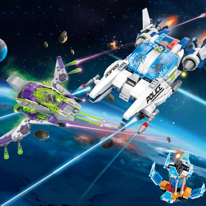 1616 517 шт Звездный план Приключения Alien Jet Assault 3D модель строительные блоки