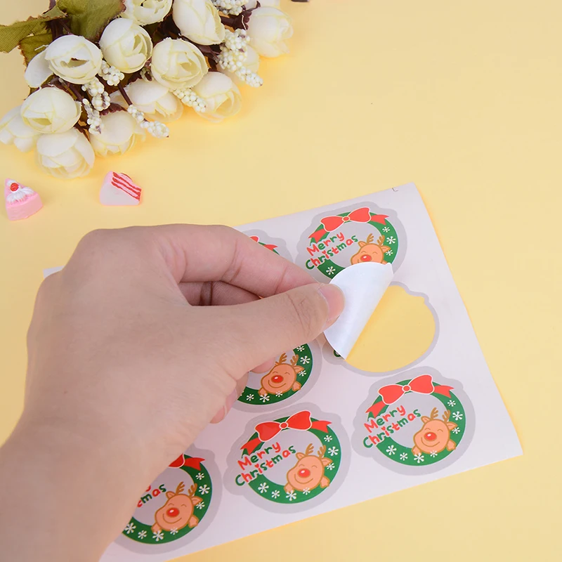 90pcs/10sheets Diy Scrapbooking Label Seal Hand Account Sticker Stationery Merry Christmasi Paper Stickers Diary Decoration | Канцтовары