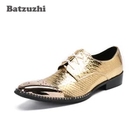 batzuzhi italian type handmade mens shoes luxury genuine leather shoes pointed toe men party and wedding dress shoes eu38 46