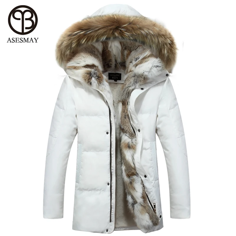 Asesmay 2019 fashion men winter jackets brand clothing wellensteyn jacket winter coat men winter jacket men coats raccoon hooded