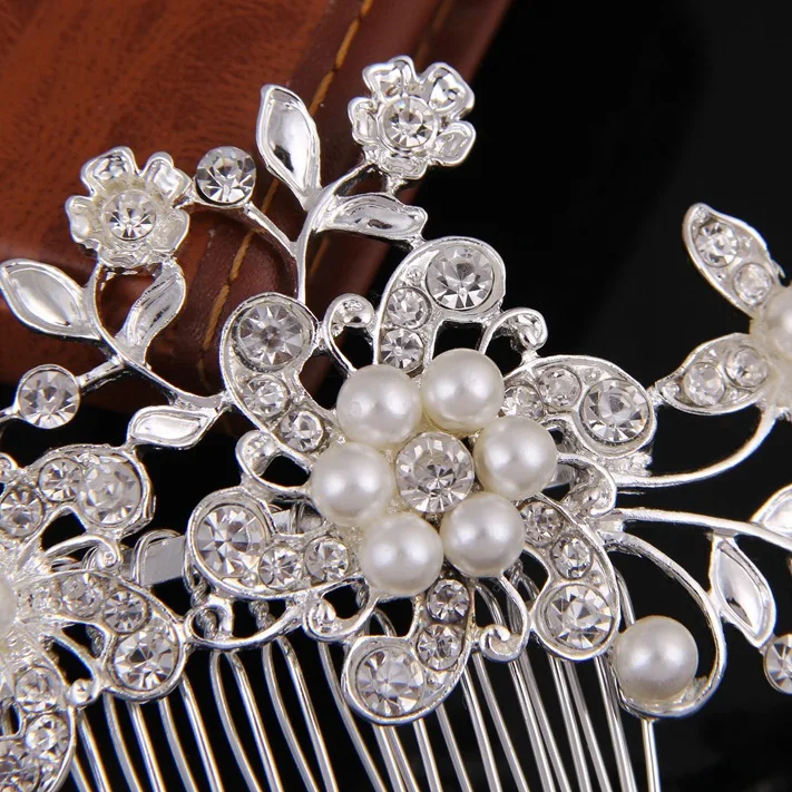 KMVEXO Vintage Style Wedding Bridal Hair Comb Accessory Crystal Simulated Pearl Combs Jewelry | Украшения и аксессуары