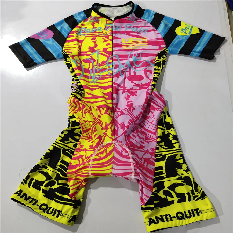2019 любовь боль Триатлон высокое качество тела костюмы skinsuit aero Radfahren Kleidung Ciclismo