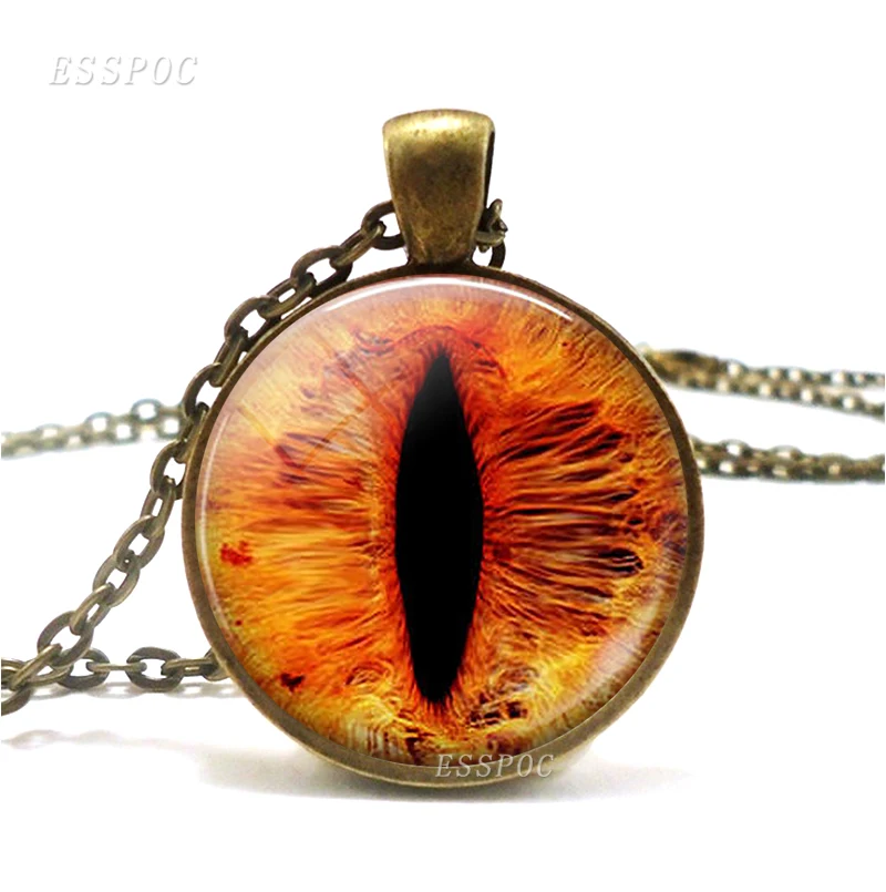 Кулон с изображением огненного дракона в стиле ретро стеклянный кабошон подарок