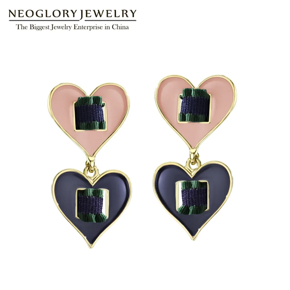 Индийские Ювелирные изделия Neoglory винтажные эмалевые серьги подвески из ткани в