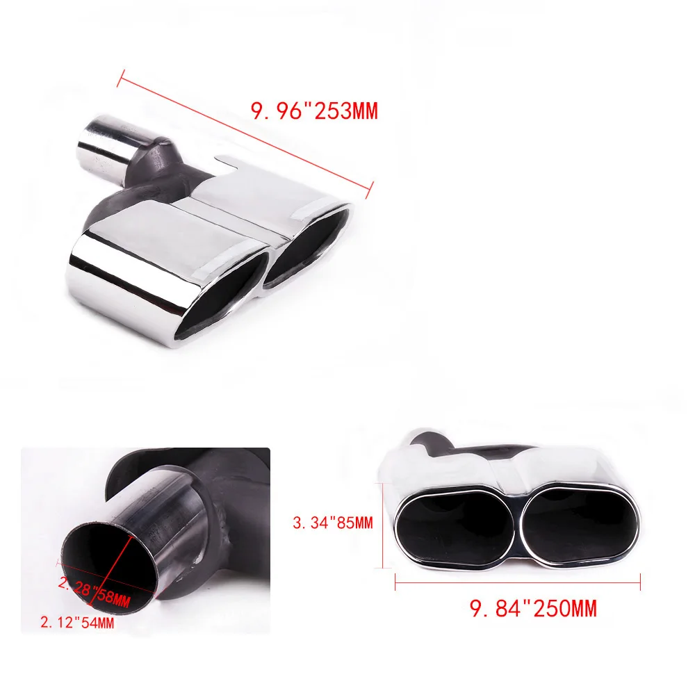 RASTP-2Pcs/комплект Модифицированная выхлопная труба из нержавеющей стали для Benz 08-13 S