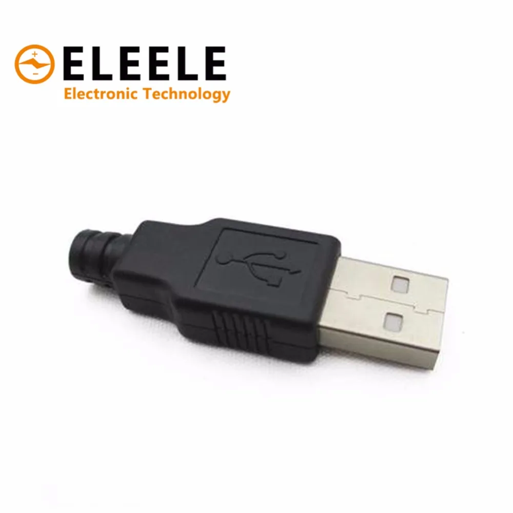 Лидер продаж новинка 5 шт. Тип A входящий штекер USB 4 Pin разъем с черной Пластик