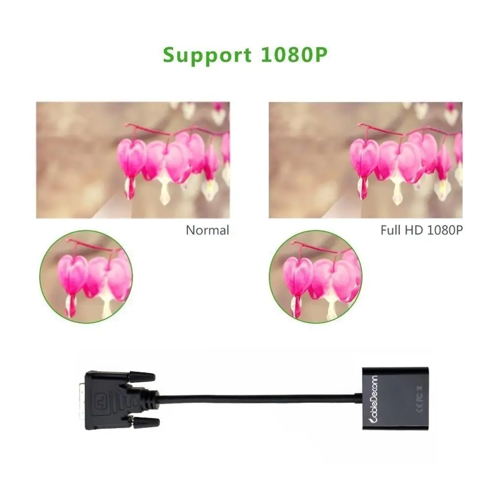 DVI-D DVI 24 + 1 К VGA Full HD 1080P HDTV соединительный кабель с Micro USB Мощность для PC монитор