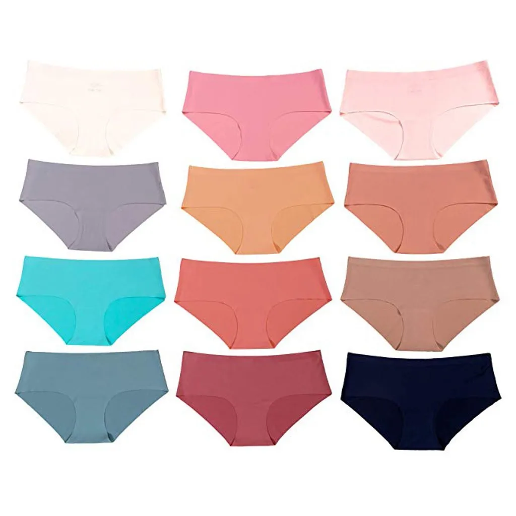 12 Colors Бесследное ластовице из хлопка трусы женские s женское кружевное сексуальное нижнее белье трусики бесшовные хлопковые трусики полые трусы нижнее белье - Цвет: 12 Colors