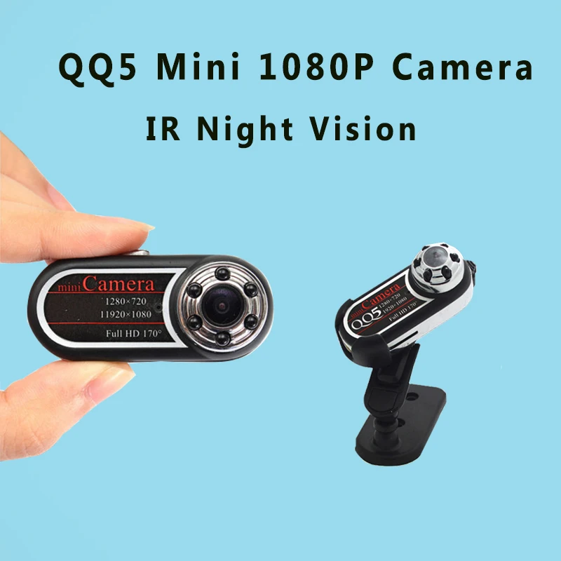 QQ5 мини Камера Full HD 1080 P 720 инфракрасный Ночное видение DVR видеокамера 12MP веб камера