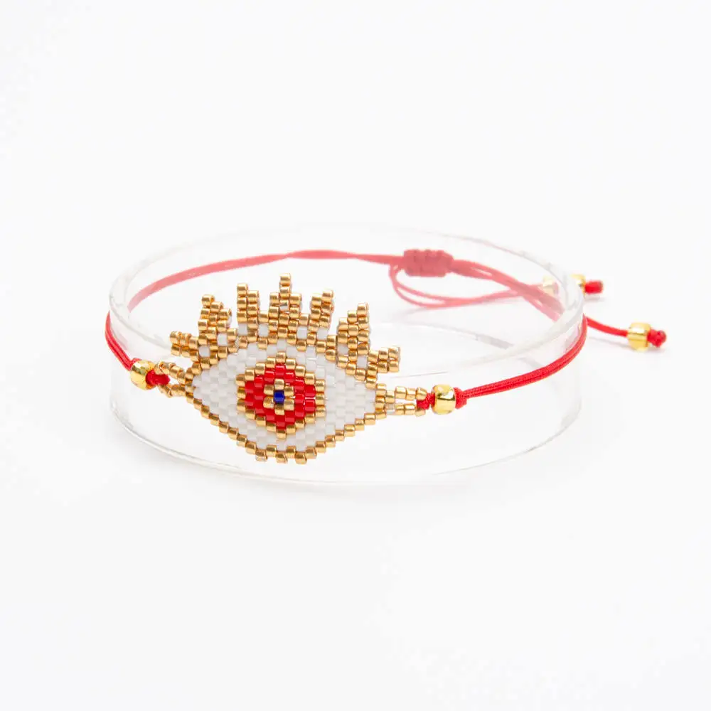 Go2boho Прямая поставка MIYUKI Pulseras сглаза браслет Турция сглаза браслеты ручной работы для женщин Подарки Ювелирные Изделия Delicas бусины - Окраска металла: MI-B180267A