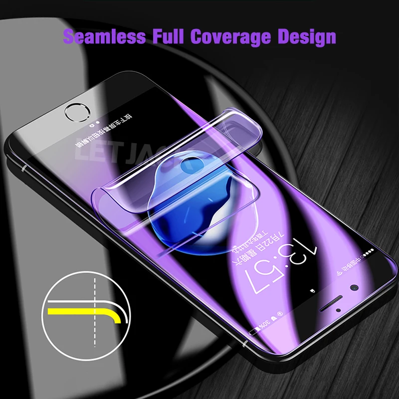 Анти синяя 3D изогнутая мягкая Гидрогелевая Защитная пленка для iPhone X XS Max XR полная