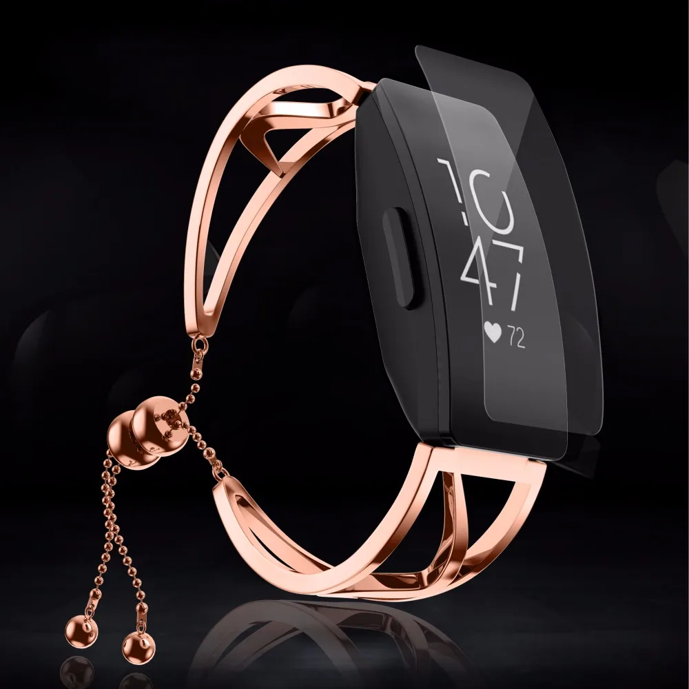 Ремешок для часов из нержавеющей стали Fitbit Inspire Bands Ювелирное Украшение Orname HR