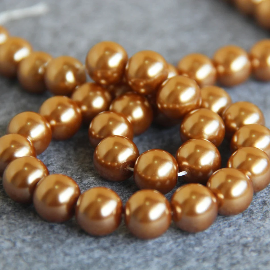 Новинка лидер продаж золотистые бусины в виде ракушек подарок для женщин и