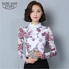 Новинка 2021 модная блузка женская брендовая рубашка тонкая пирнированная рубашка женская кружевная блузка с длинными рукавами модные топы 36i 25