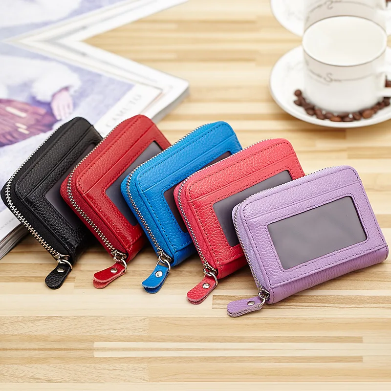 Women Coin Purses 100% Genuine Leather Wallets Cowhide clutch famous brand women Ladies bags 5 colors Key Holder bag 2558|brand coin purse|coin