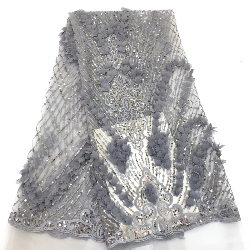 Новое вечернее платье свадебное ткань с блестками для вышивки кружева 2019 3D