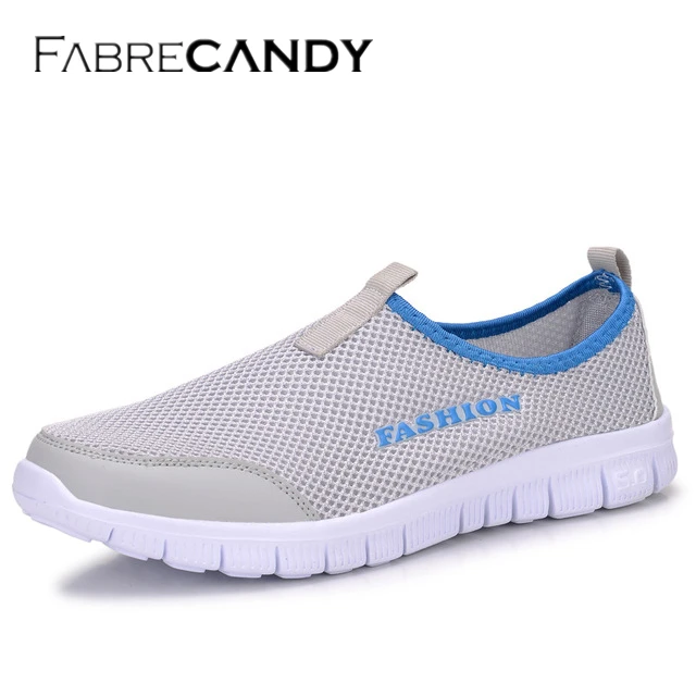 FABRECANDY Fashion Men Casual Shoes Breathable Mesh Loafers 2017 SUMMER Plus Size 34-46 unisex lover | Обувь