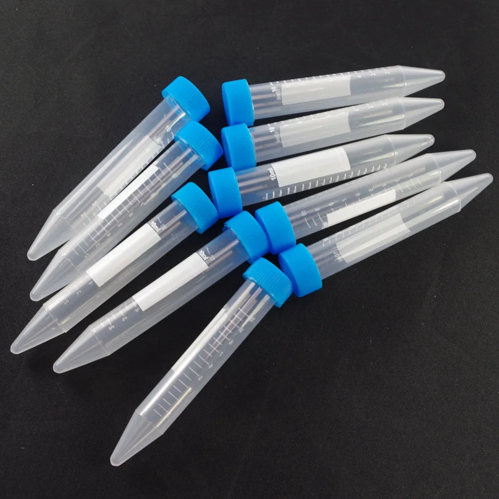 

100PCS 10ml Plastic Test Tubes Centrifuge Tubes V-bottom