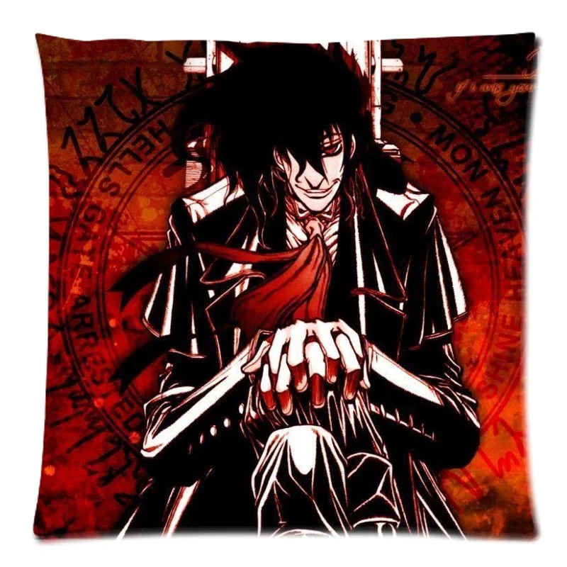 2018 Custom Cushion Cover Hellsing Throw Pillow Polyester Case for Sofa Decorative Pillowcase | Дом и сад