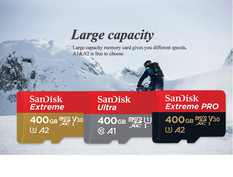 SanDis Extreme PRO Micro SD карта 400 ГБ micro SDXC карта памяти A2 A1 V30 U3 C10 до 170 МБ/с./с TF карта для мобильного телефона