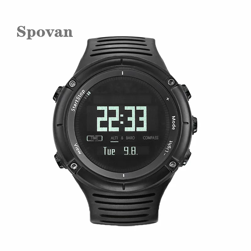 SPOVAN SPV806 цифровые часы мужские водонепроницаемые спортивные часы барометр альтиметр термометр секундомер наручные часы Relogio Masculino