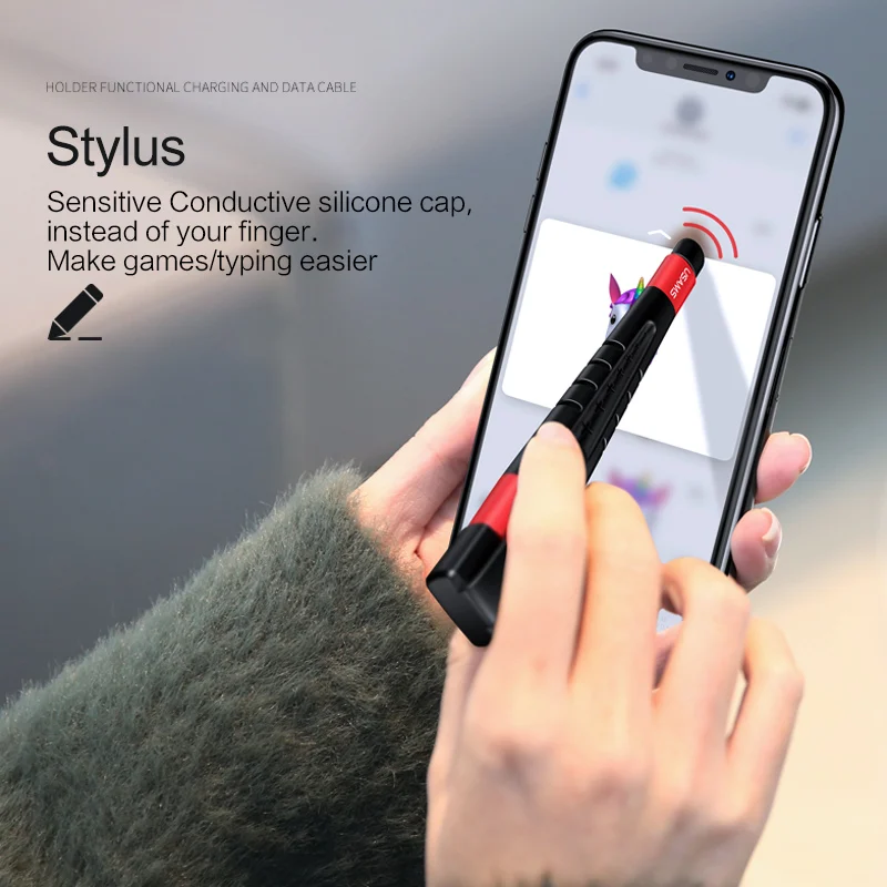 Держатель для телефона и USB кабель iPhone USAMS оригинальный зарядный iOS 3 в 1 держатель
