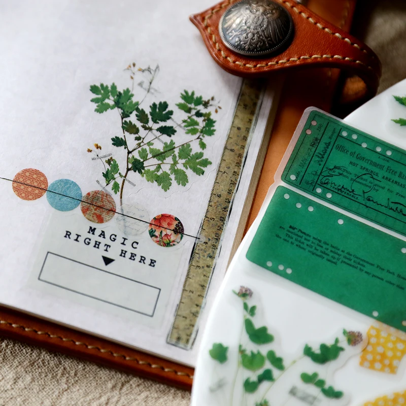 Zfparty 75 шт. винтажные листья вощеная бумага наклейки для Скрапбукинг Happy planner/карты/бумажник карты Высокое качество нейлоновый чехол заграничного паспорта машина для изготовления журнала проекта