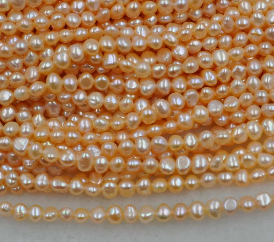 Оптовая продажа 10 жильный белый пресноводный жемчуг барокко 4 5 мм|freshwater pearl|baroque
