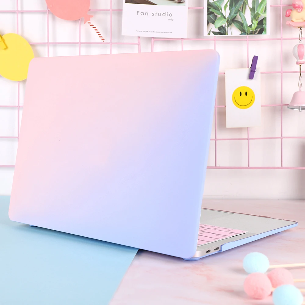 Матовый пластиковый жесткий чехол с градиентом для 2020 MacBook Air Pro 13 16 дюймов M1 A2338 A2337
