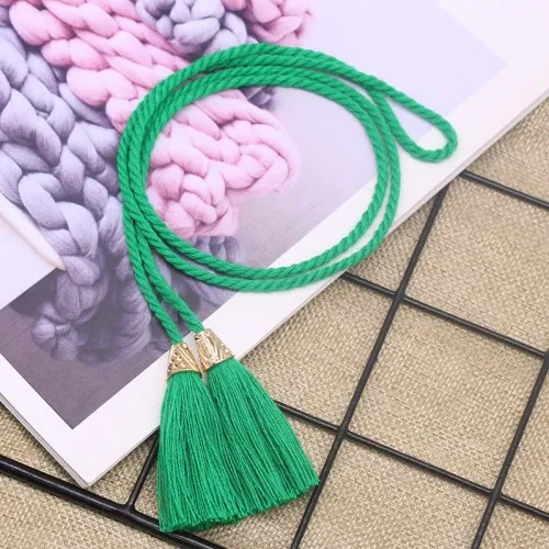 Green 2pcs 2 шт. занавес кисточка 5 см хлопчатобумажная кисточка веревка завязка сзади простой стиль кисточки ручной работы DIY украшение для дома на окно аксессуары для одежды - Цвет: Green 2pcs
