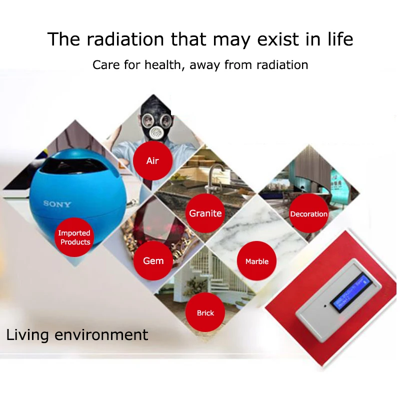 

Geiger Counter Nuclear Radiation Detector High Precision 0.01usv/h X-ray Y-ray B-ray tube Dosimeter Marble Radioactive Monitor